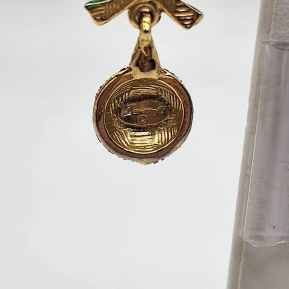 Danecraft Green & Red Christmas Ornament Dangling Earrings - Picture 5 of 5